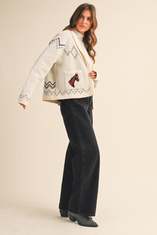 Ivory Horse Cardi