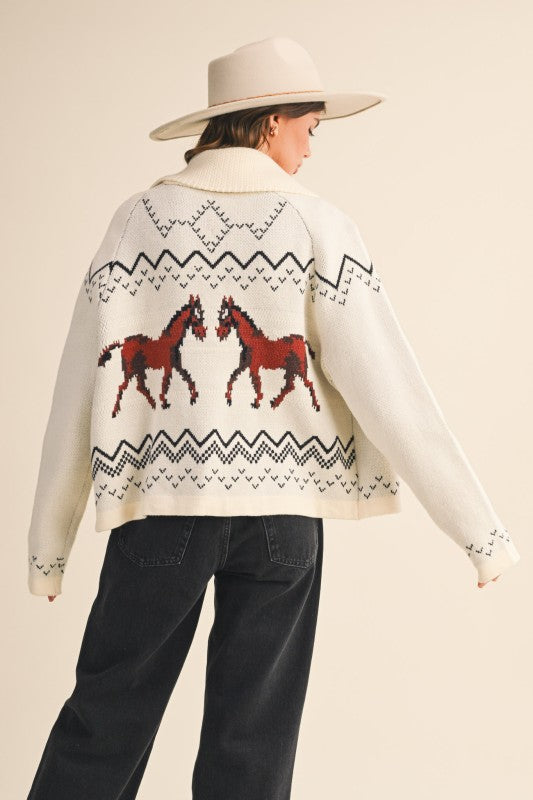 Ivory Horse Cardi