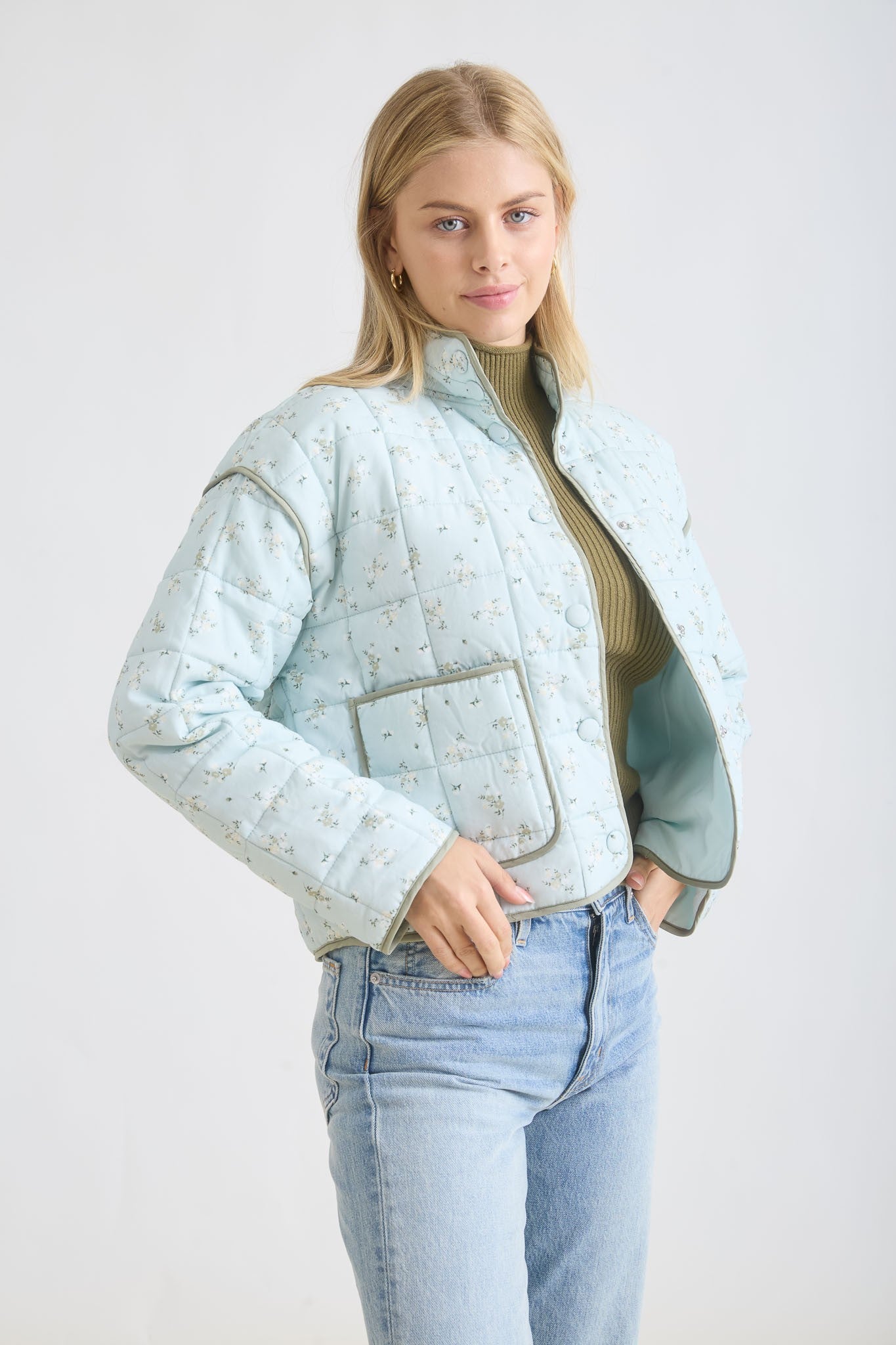 Mint Quilted Jacket