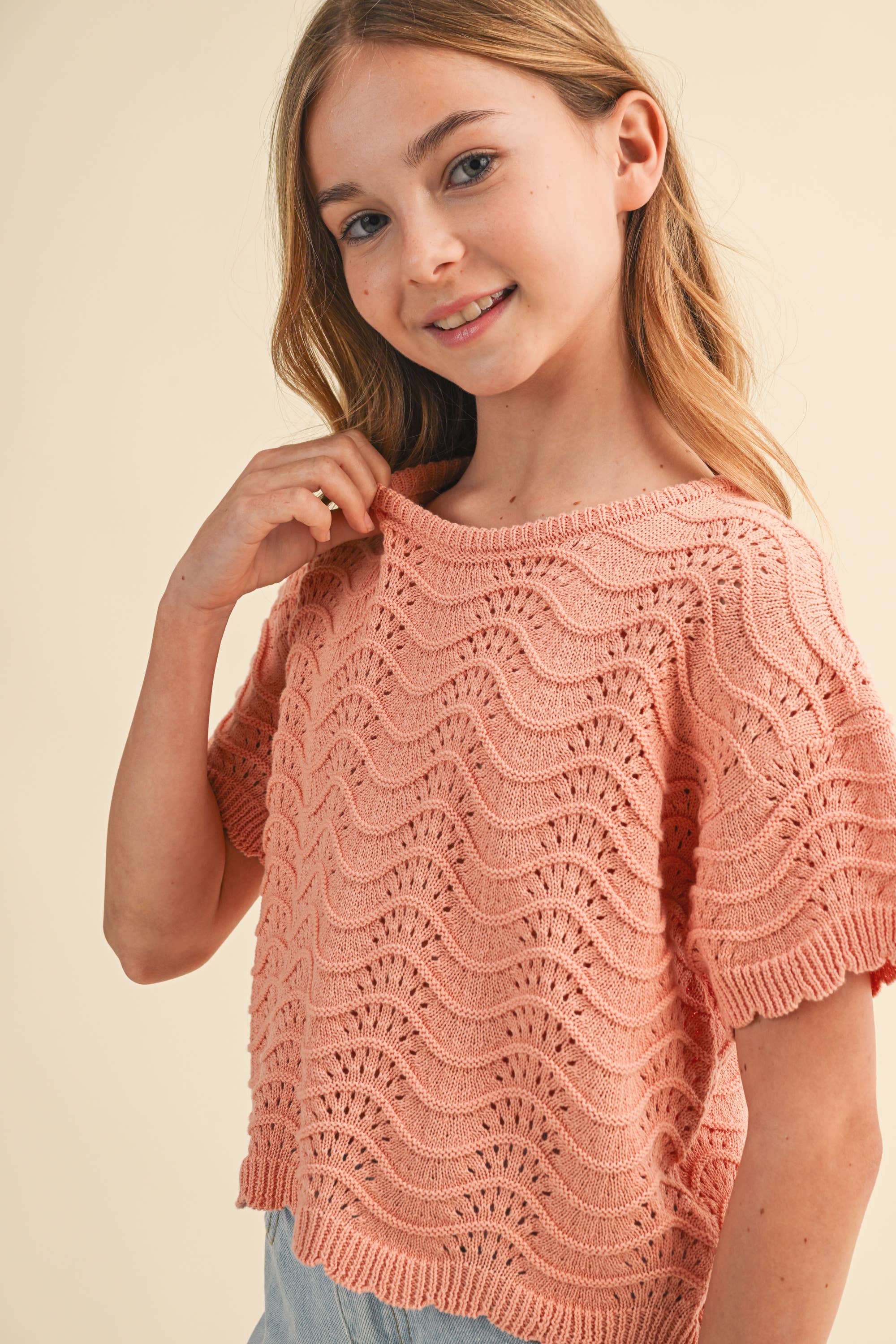 Wavy Knit Top