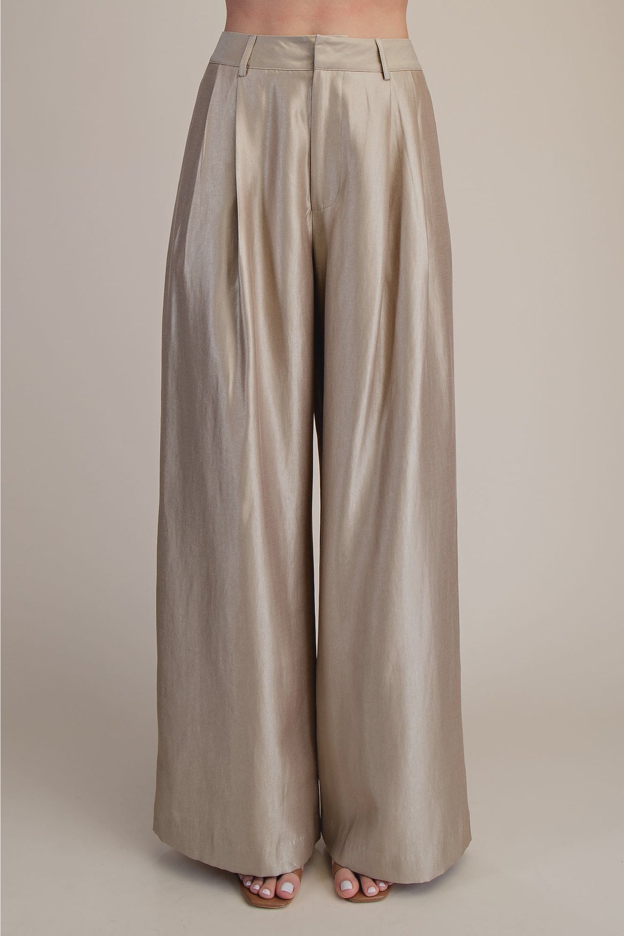 Gold DBL Pleated Pant