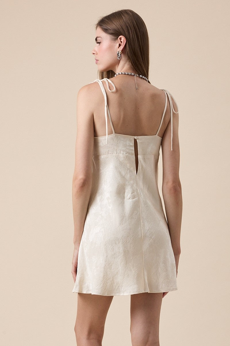 Ivory Satin Mini D