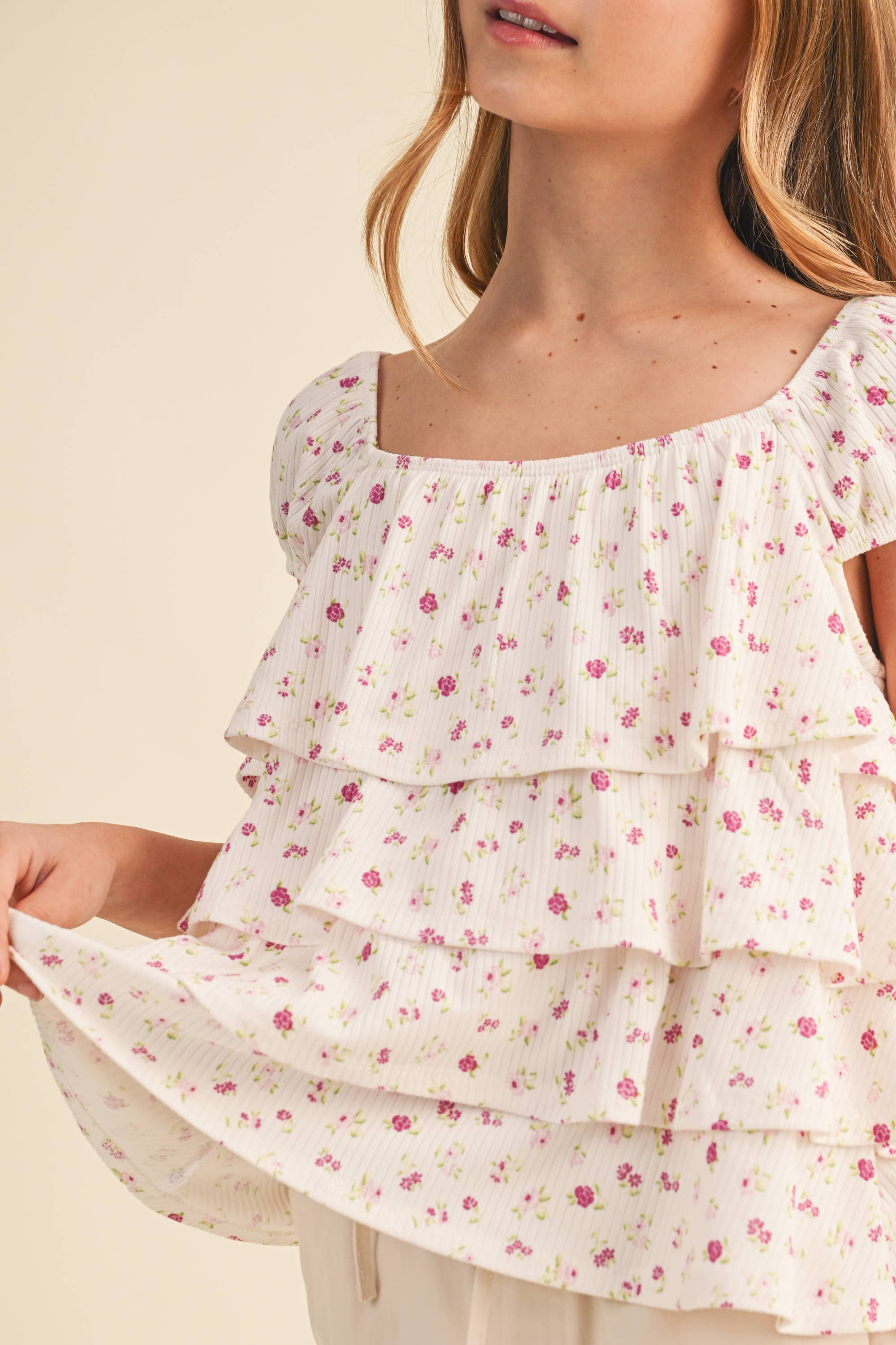 Pink Ruff Top