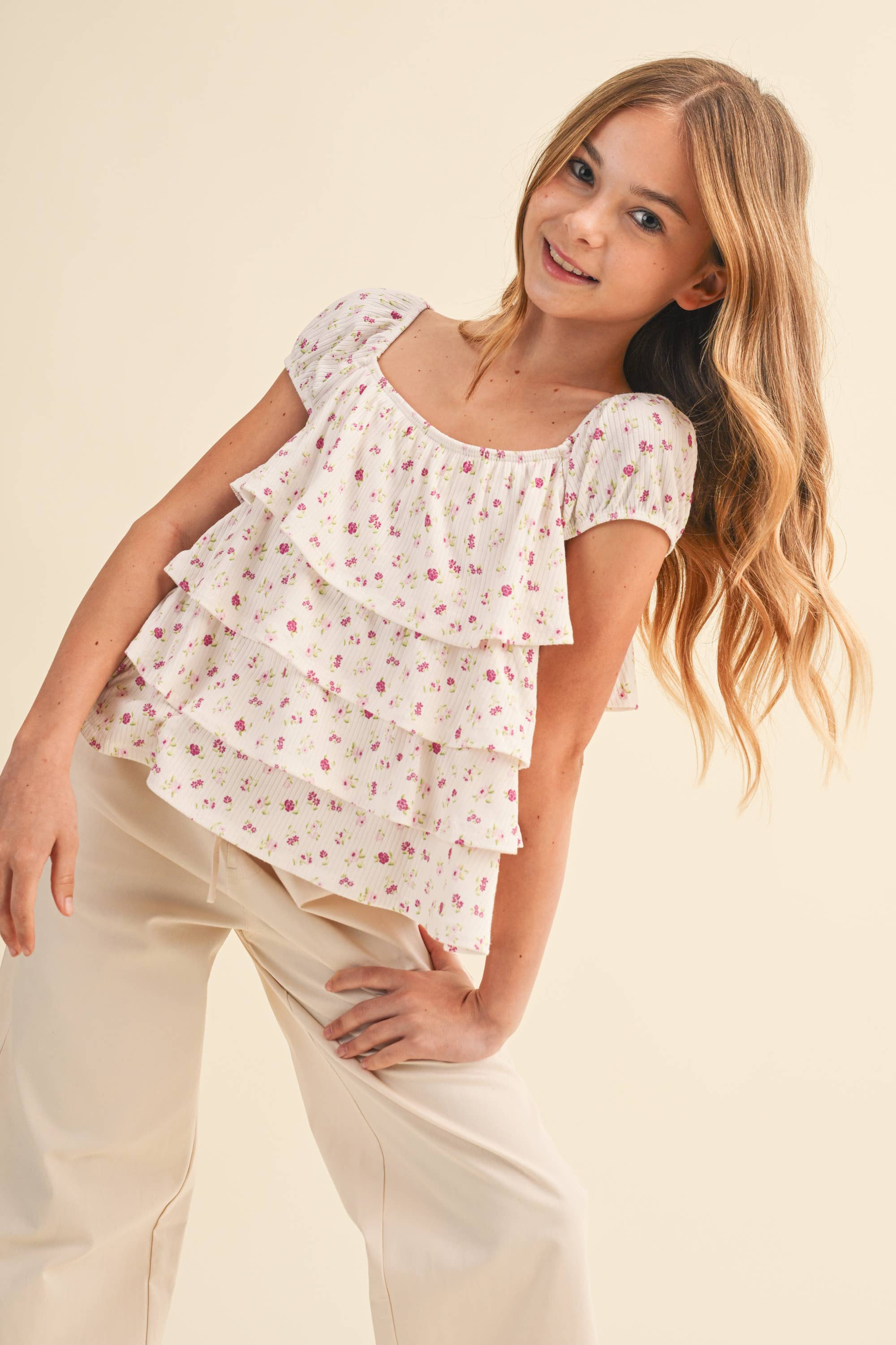 Pink Ruff Top