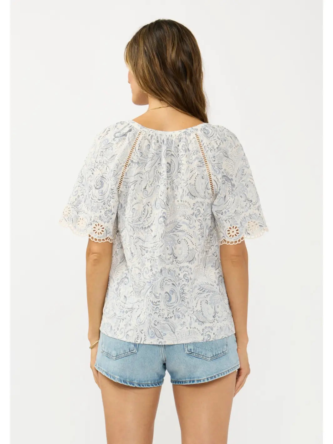Embroid soft blouse
