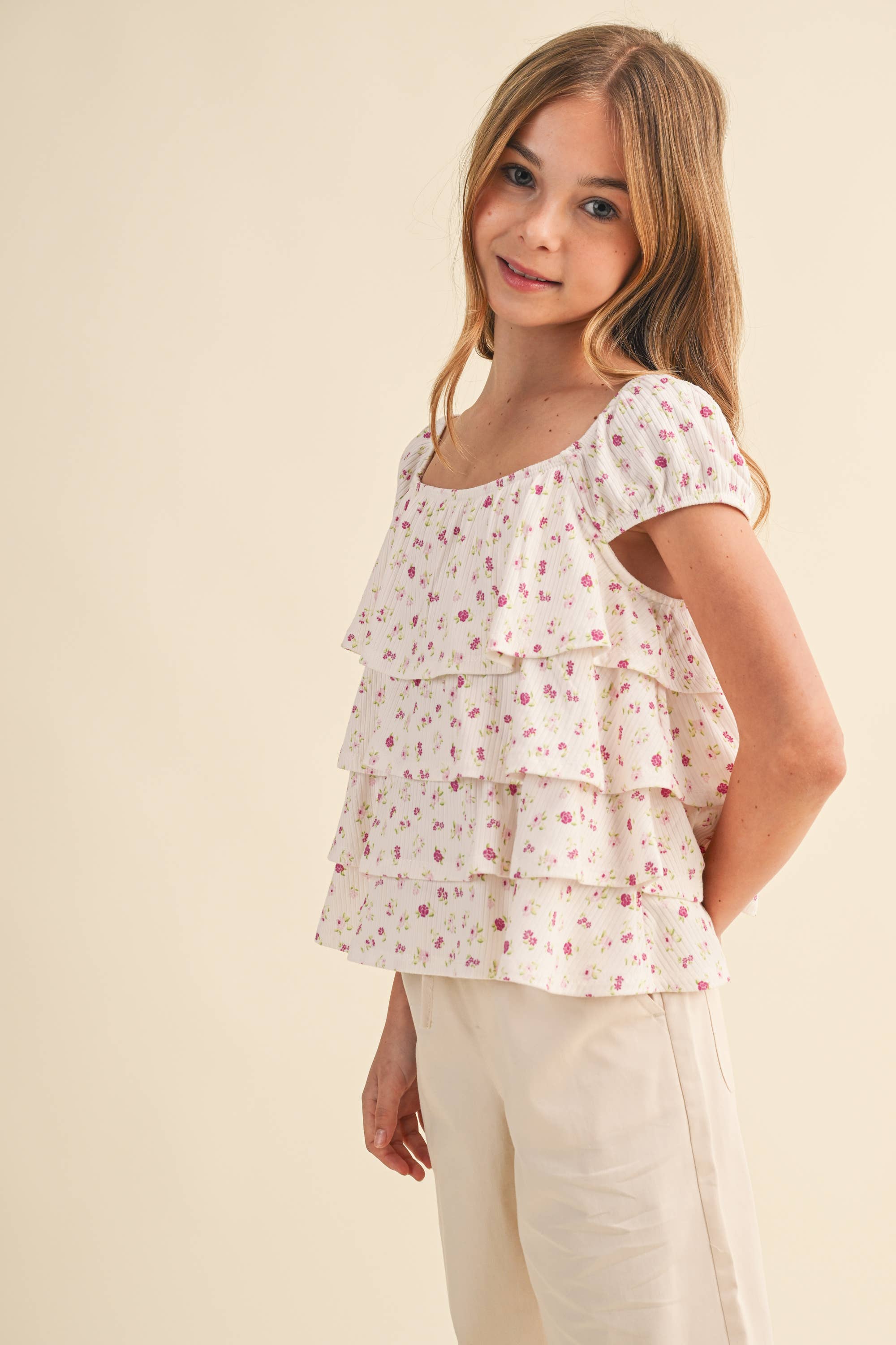 Pink Ruff Top