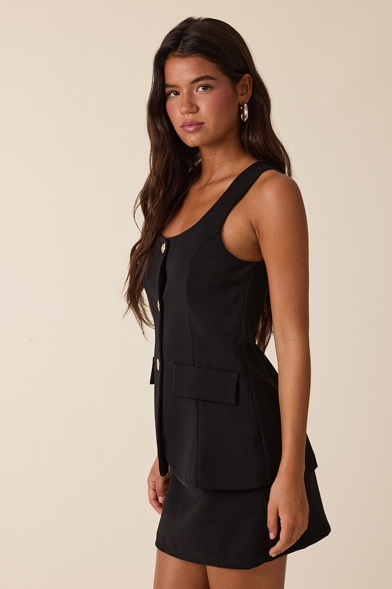 Vest Skirt Set