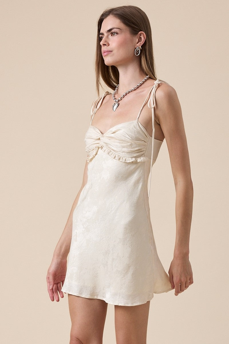 Ivory Satin Mini D
