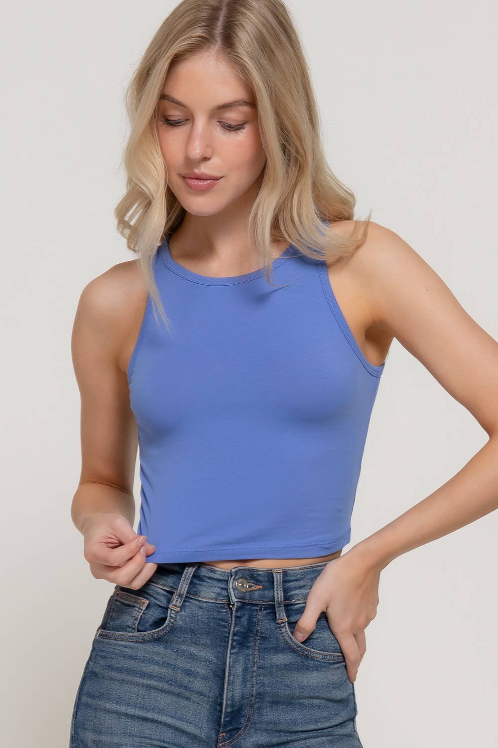 Blu Halter Crop Top