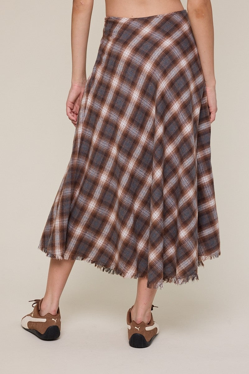 Brn Tartan Skirt