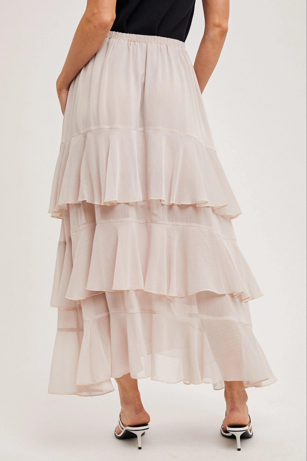 Ruffle maxi skirt