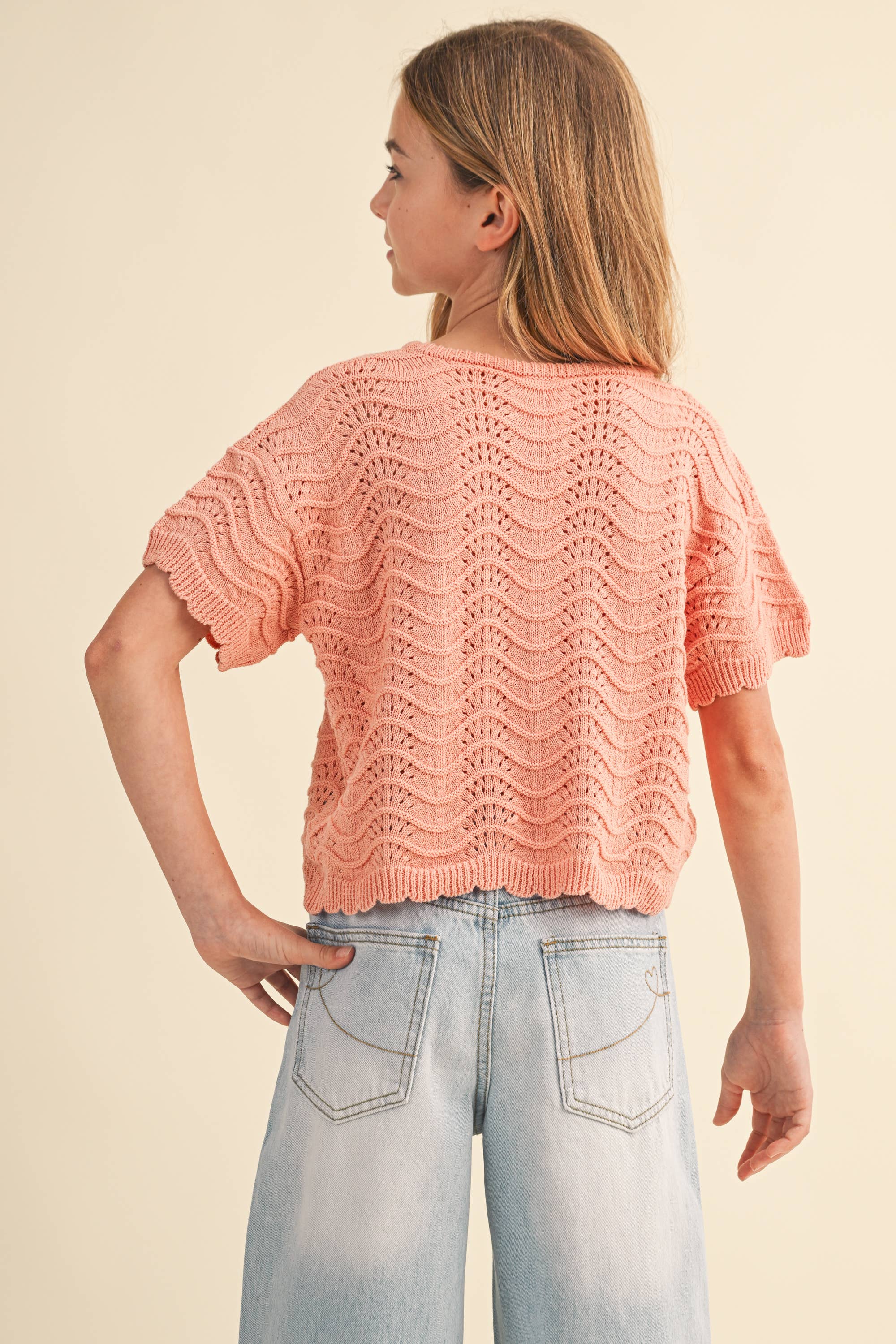 Wavy Knit Top