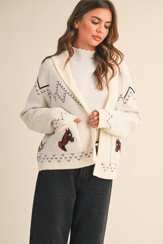Ivory Horse Cardi