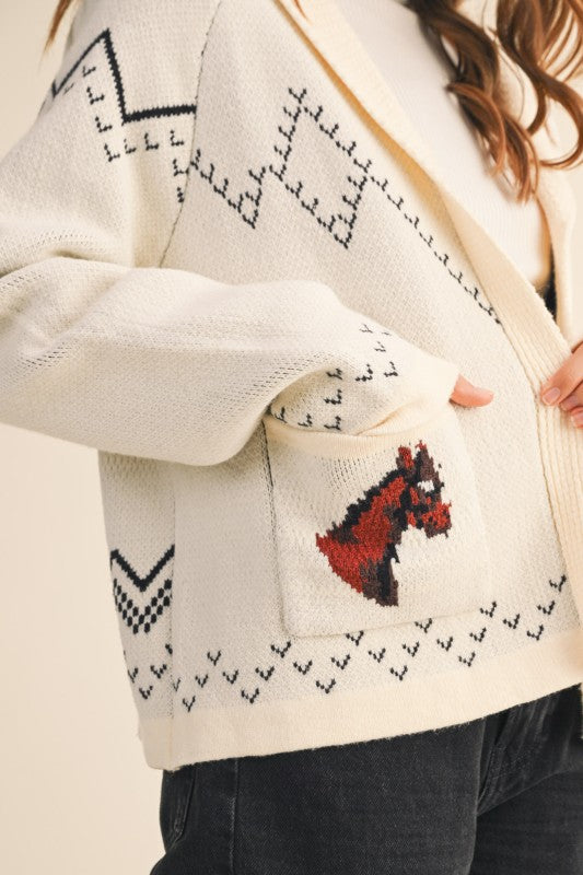 Ivory Horse Cardi