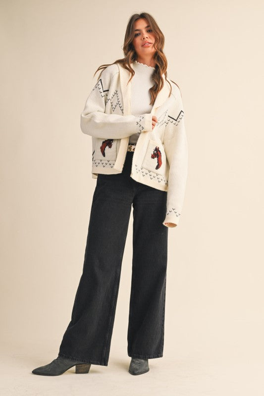 Ivory Horse Cardi