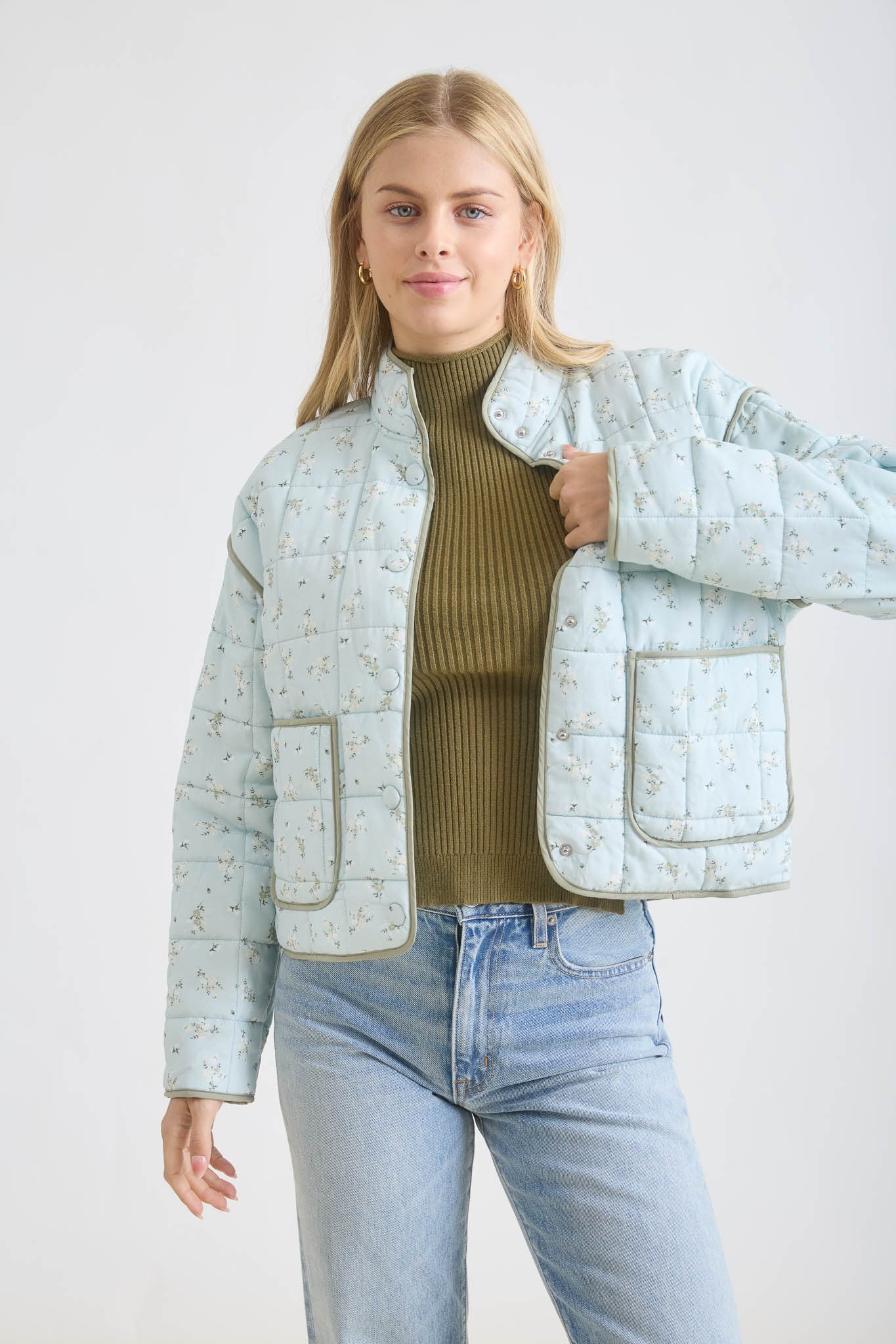 Mint Quilted Jacket