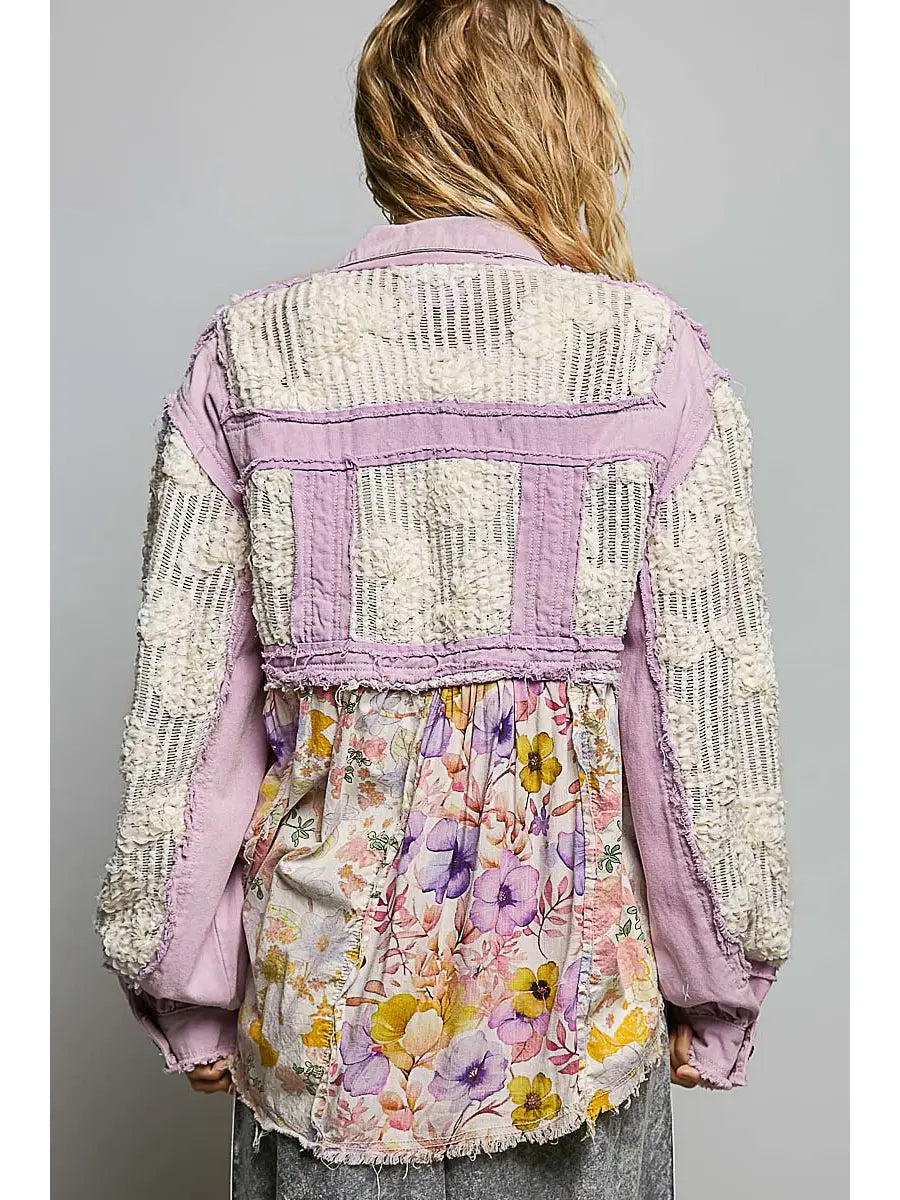 Floral patch jacket